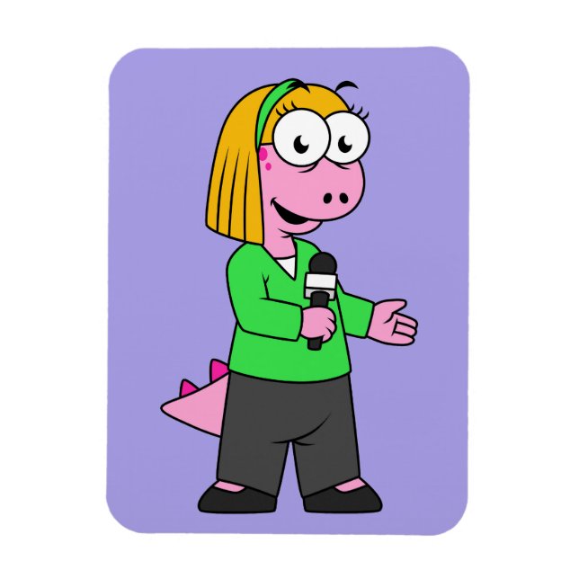 Darstellung eines Allosaurus-Nachrichtenreporters. Magnet (Vertikal)