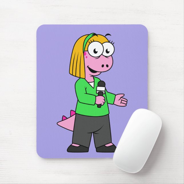 Darstellung eines Allosaurus-Nachrichtenreporters. Mousepad (Mit Mouse)