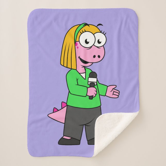 Darstellung eines Allosaurus-Nachrichtenreporters. Sherpadecke (Vorderseite)