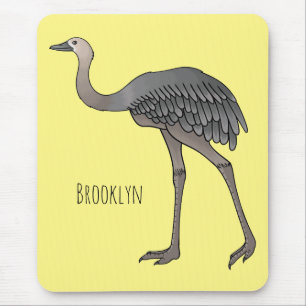 Darstellung eines größeren Rhea-Cartoon Mousepad