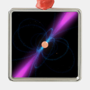 Darstellung eines Pulsars Ornament Aus Metall
