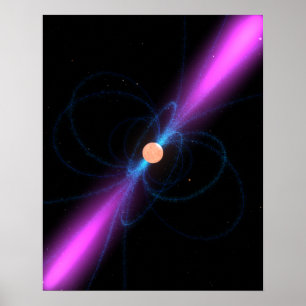 Darstellung eines Pulsars Poster