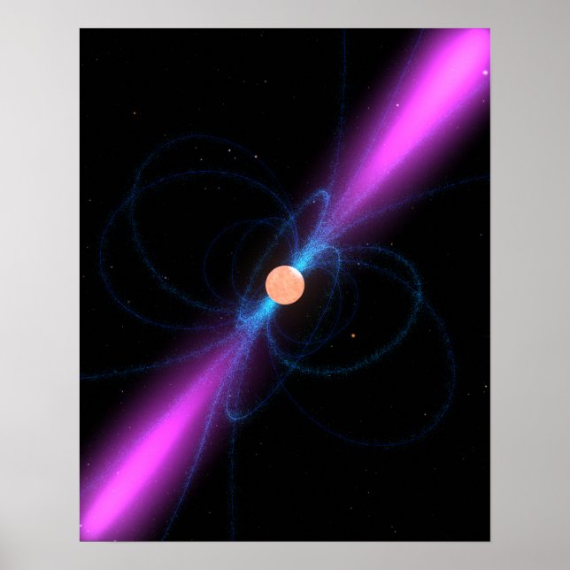 Darstellung eines Pulsars Poster (Vorne)