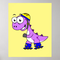 Darstellung eines Skaten Tyrannosaurus Rex.
