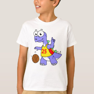 Darstellung eines Stegosaurus, der Basketball spie T-Shirt