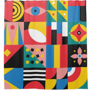 Darstellung geometrischer Formen Duschvorhang