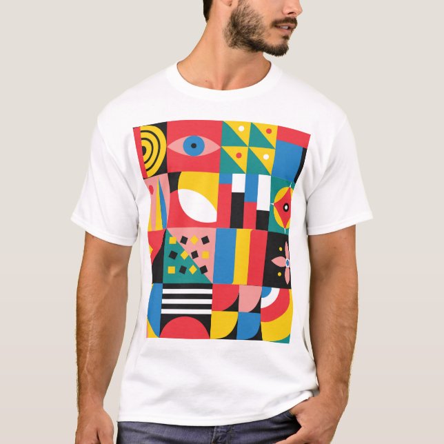Darstellung geometrischer Formen T-Shirt (Vorderseite)