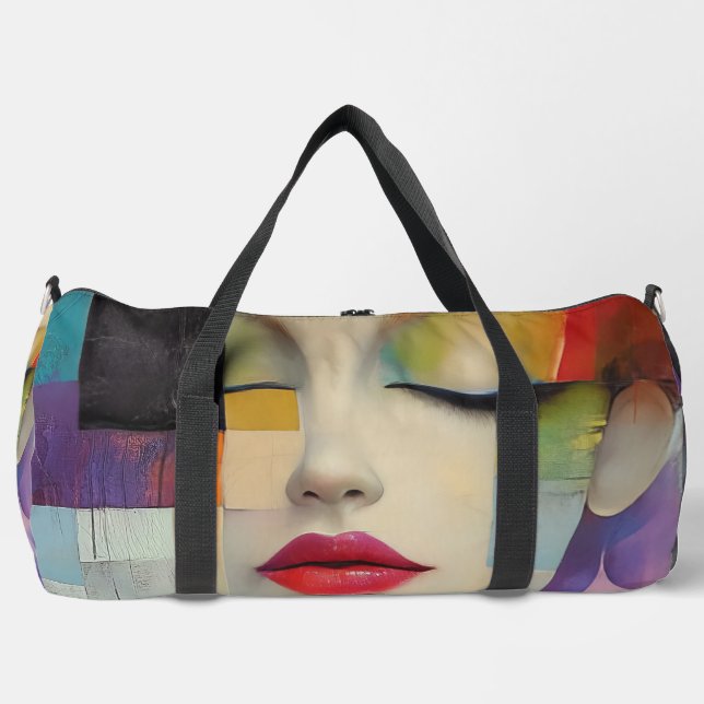 Darstellung in Farbblockrealismus Duffle Bag (Vorderseite)