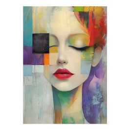 Darstellung in Farbblockrealismus Fotodruck