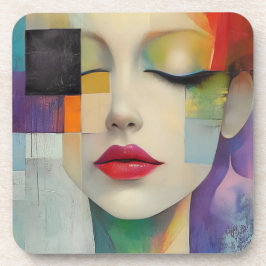 Darstellung in Farbblockrealismus Getränkeuntersetzer