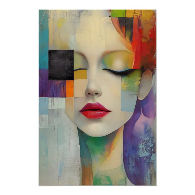 Darstellung in Farbblockrealismus Poster (Vorderseite)