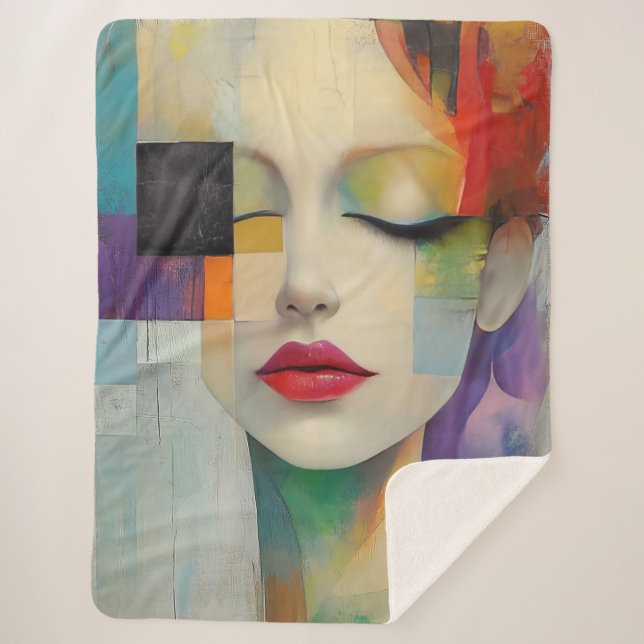 Darstellung in Farbblockrealismus Sherpadecke (Vorderseite)