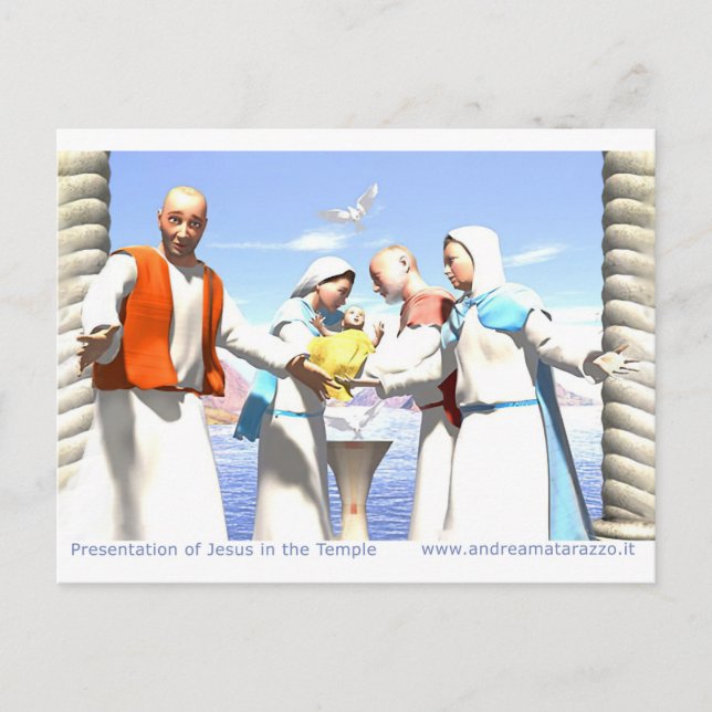 Darstellung Jesu im Tempel Postkarte (Vorderseite)