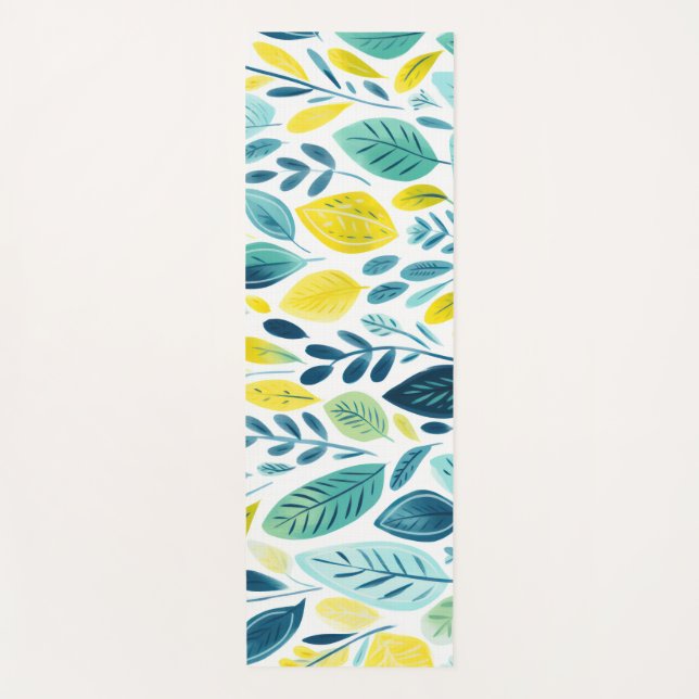 Darstellung von Blattformen und -farben Yogamatte (Vorderseite)