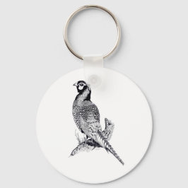 Darstellung von Fasan auf Tastenanschlag Schlüsselanhänger