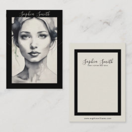 Darstellung von Frauen in der Vorführung von Netzk Telefonnummerkarte