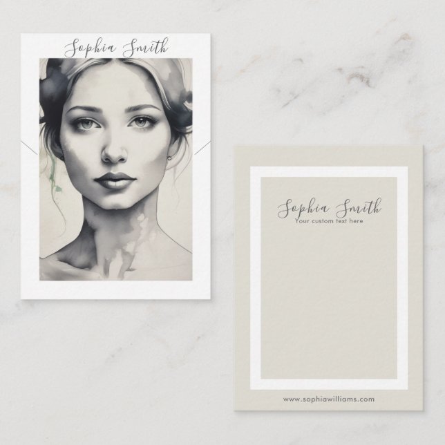 Darstellung von Frauen in der Vorführung von Netzk Telefonnummerkarte (Vorne/Hinten)