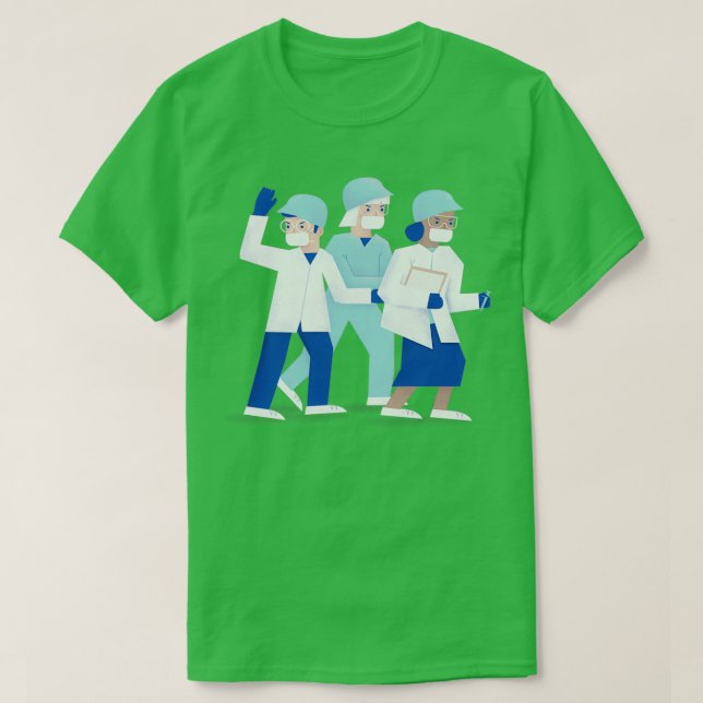 Darstellung von Frontline Doktor Nurse als Soldate T-Shirt (Design vorne)