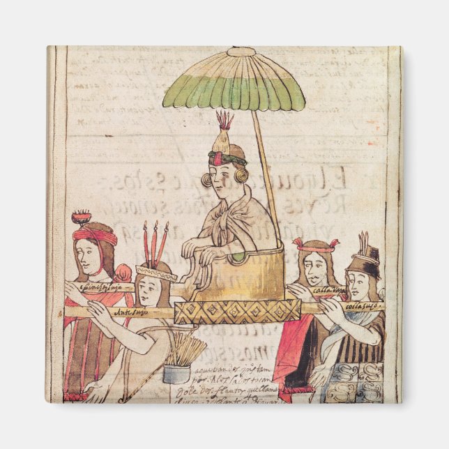 Darstellung von Huascar Inca Magnet (Vorne)