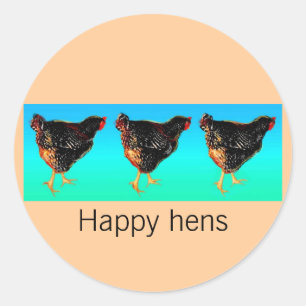 Darstellung von Hühnergesteinelenparaden Runder Aufkleber