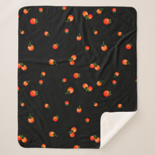 Darstellung von Kirschtomaten. Wasserfarben nahtlo Sherpadecke