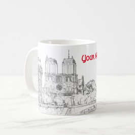 Darstellung von Notre Dame de Paris Kaffeetasse