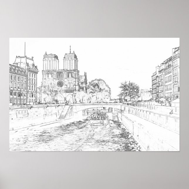 Darstellung von Notre Dame de Paris Poster (Vorne)