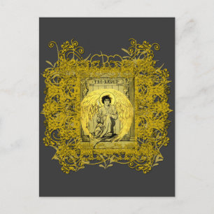 Darstellung von Poes RAVEN durch Gustave Dore Postkarte