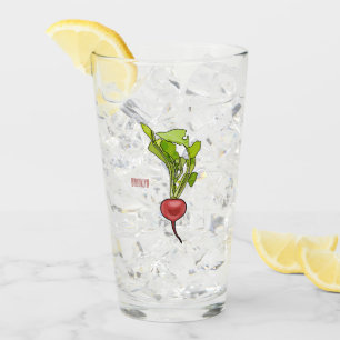 Darstellung von Radieschen-Cartoon Glas