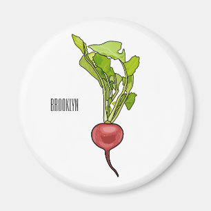 Darstellung von Radieschen-Cartoon Magnet