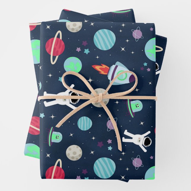 Darstellung von Raummustern Geschenkpapier Set (Beispiel)