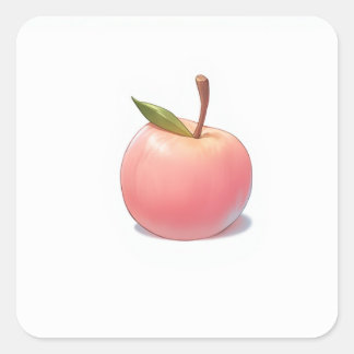 Darstellung von spielerischer Pastel Quadratischer Aufkleber