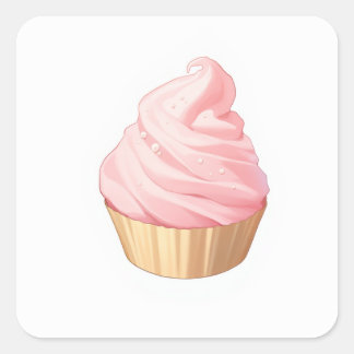 Darstellung von spielerischer Pastel Quadratischer Aufkleber