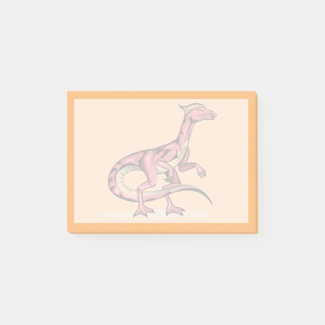 Darstellung von Velociraptor. Post-it Klebezettel (Vorderseite)