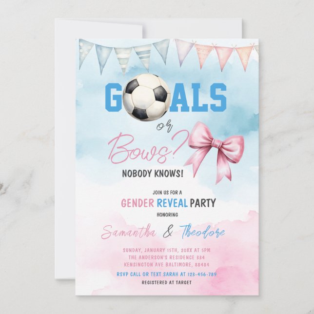 Darstellung von Wasserfarbenzielen oder Bögen oder Einladung (Vorderseite)