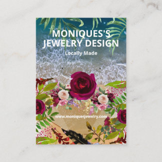 Darstellungskarte für das Floral Beach Sea Glass Visitenkarte