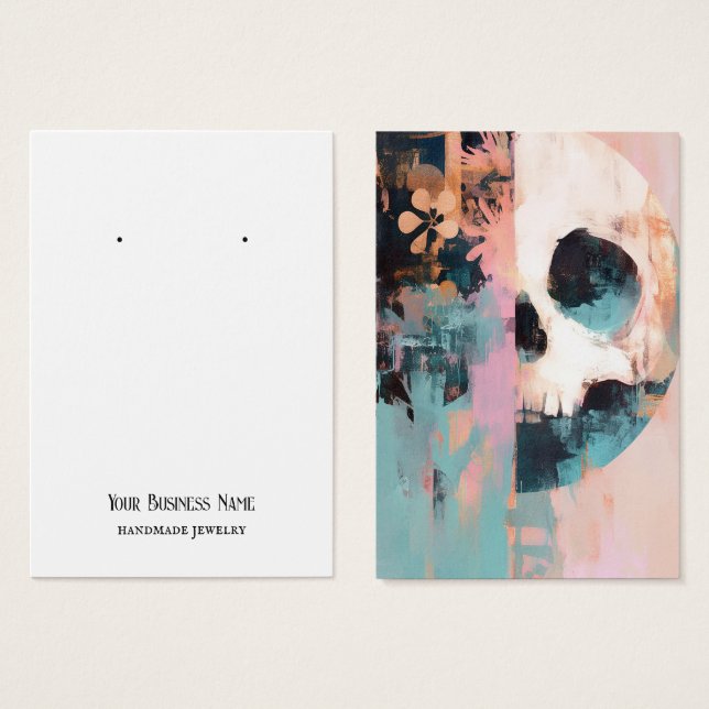 Darstellungskarte "Pastell Skull Oring" (Vorne & Hinten)