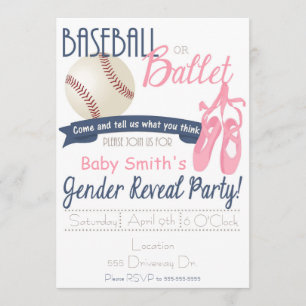 Darstellungskarten für Baseball- oder Ballettgesch Einladung