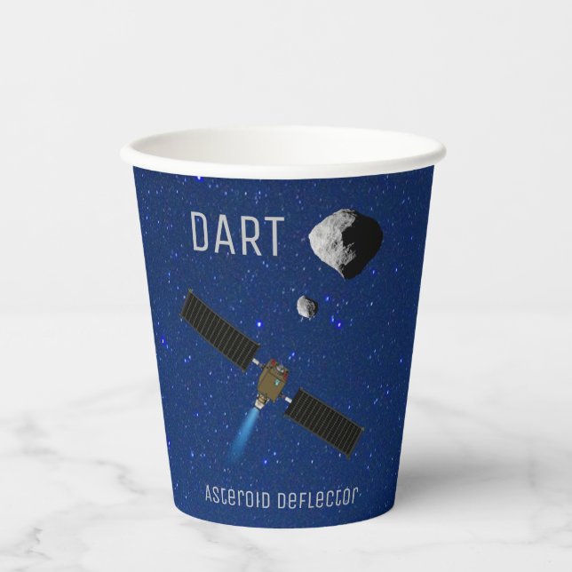 DART Asteroid-Deflektiergeräte Pappbecher (Vorderseite)