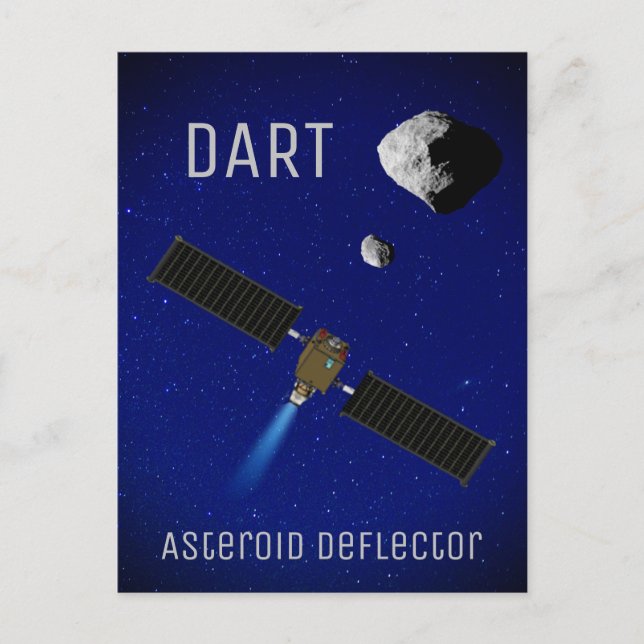 DART Asteroid-Deflektiergeräte Postkarte (Vorderseite)
