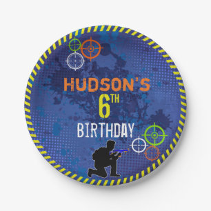 Dart Birthday Party Blaster Wart Food Pappteller