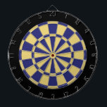 Dart Board: Altes Gold, Navy Blue und Black Dartscheibe<br><div class="desc">Altes Gold,  Navy Blue und Black Colored Dart Board Spiel inklusive 6 Messingdarts</div>
