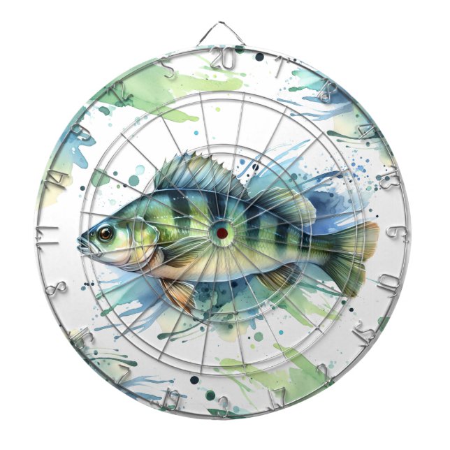 Dart Board - Aquarellfarbenserie: Perle Dartscheibe (vorne)