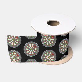 Dart Board auf schwarz Satinband