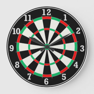 Dart Board Clock Große Wanduhr
