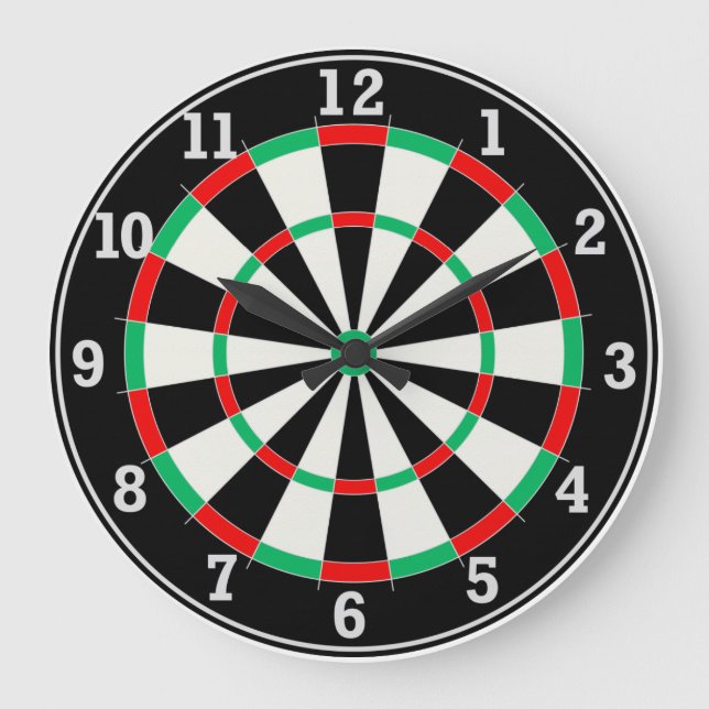 Dart Board Clock Große Wanduhr (Vorderseite)