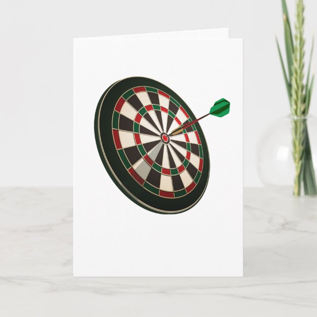 Dart Board Geschenk Dartist Darts Throwing Karte (Vorderseite)
