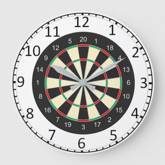 Dart Board Große Wanduhr (Vorderseite)