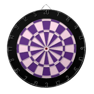 Dart Board: hellrosa, Lila und schwarz Dartscheibe