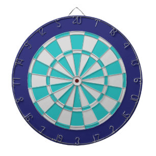 Dart Board: Lichtsilber, Türkis und Marine Dartscheibe